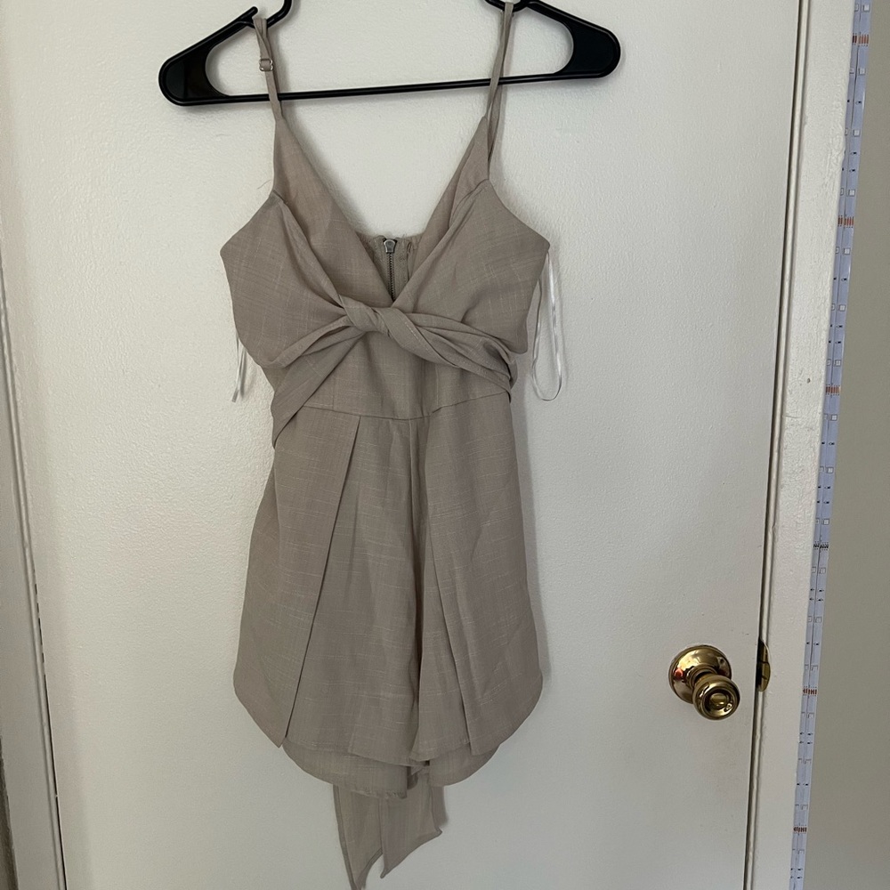 Women Showpo Playsuit Romper in Beige